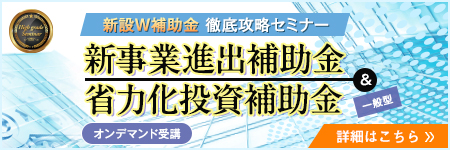 新設W補助金 徹底攻略セミナー 新事業推進補助金＆省力化投資補助金